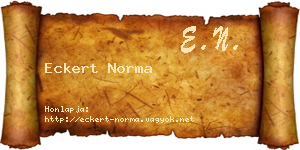 Eckert Norma névjegykártya